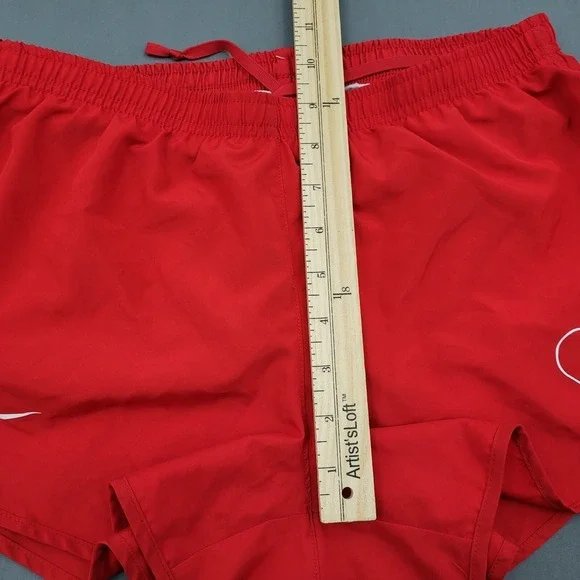 Nike Dri-FIT Tempo Women Red Running Shorts Heart Cross Graphic Small S - Picture 5 of 12